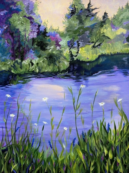 Spring's Quiet Beauty 24" h x 18" w