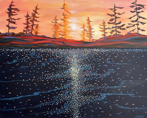 Sparkling Twilight 24" h x 30" w