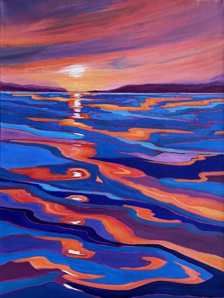 Moody Waters 24" h x 18 " w