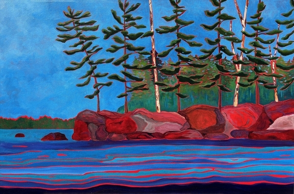 Crimson Glow 24" h x 36" w