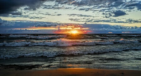 Lake Huron Sunset Splash